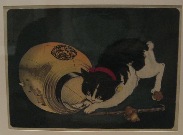 Photo of a painting of a cat
