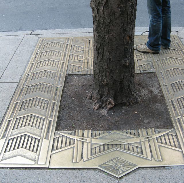 Art Deco Sidewalk gratting in Rockefeller Center