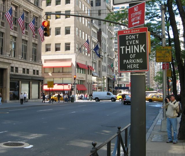 Don't Even Think of Parking Here sign