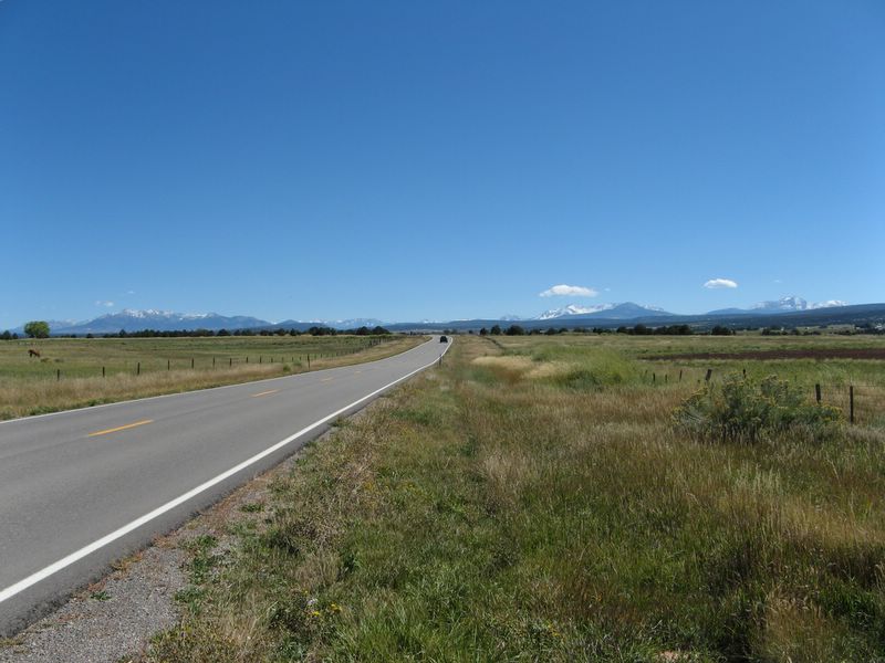 open road on drive from Dinosaur National Monument to Mesa Verde National Park